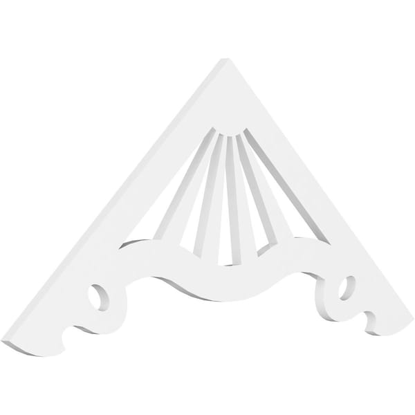 Ekena Millwork Pitch Marshall Architectural Grade PVC Gable Pediment, 48"W x 22"H x 1"P (11/12) GPP048X022X100MAR - main